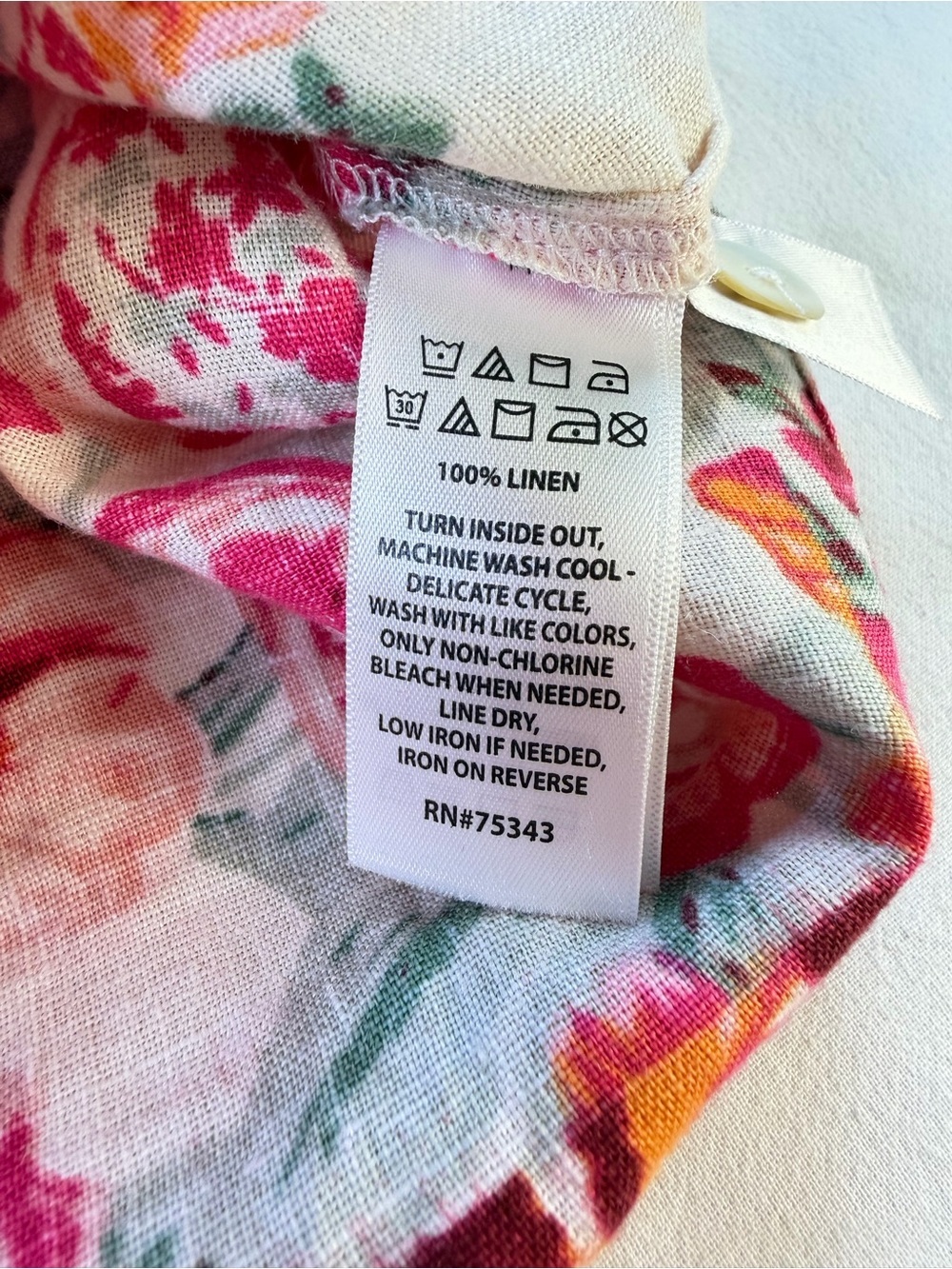 Haute Hippie Linen Floral Patchwork Matching Set Size Medium EUC - Picture 9 of 15